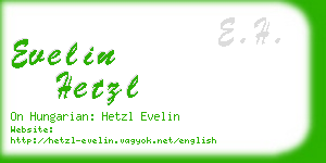 evelin hetzl business card